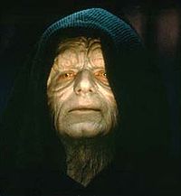 Emperor (formerly Senator, Chancellor) Palpatine from the STAR WARS films, portrayed by Ian McDiarmid.