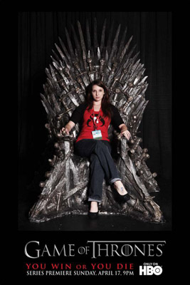 Amy on Iron Throne