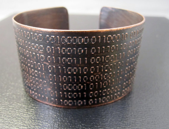 Binary Code Cuff by Karla Wheeler Design