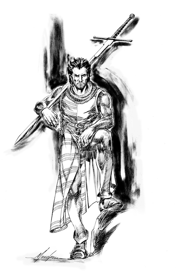 This illustration of the character Eleazar appears in the Hardcover and digital editions of The Mongoliad: Book One Collector's Edition.