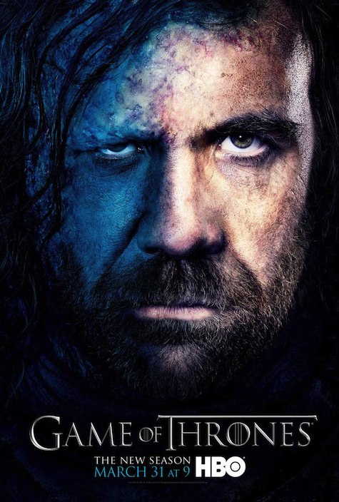 Game of Thrones season 3 character posters Sandor Clegane