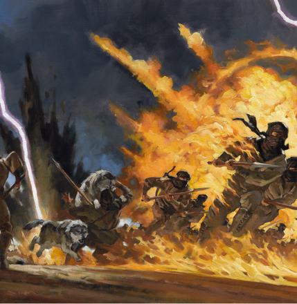 Greg Manchess's Lord of Chaos ebook cover detail