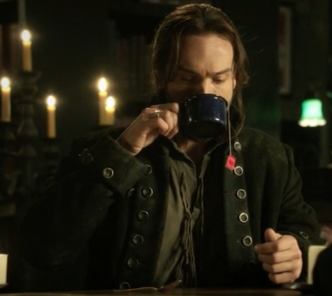 Ichabod having a spot of tea