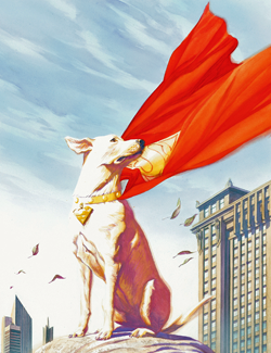 Krypto painting by Alex Ross