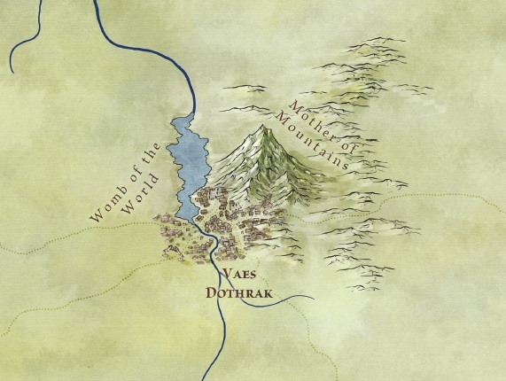 New Song of Ice and Fire map of Vaes Dothrak from Bantam Books' forthcoming The Lands of Ice and Fire
