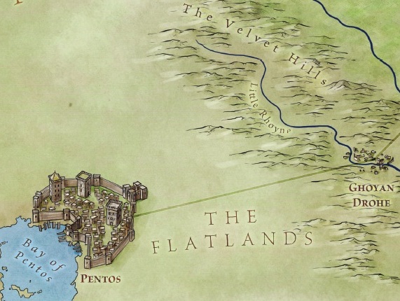 New Song of Ice and Fire map of Pentos from Bantam Books' forthcoming The Lands of Ice and Fire