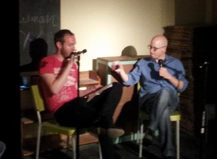 Me and Lev Grossman last spring at Word Bookstore