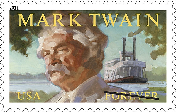 Mark Twain illustrated by Gregory Manchess. Click to enlarge.