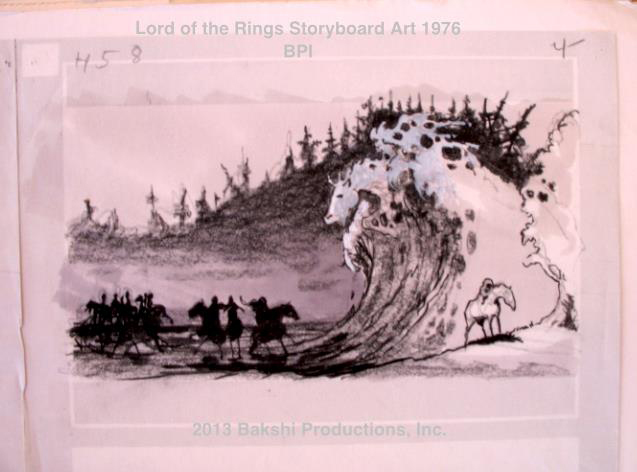 Production art from Ralph Bakshi's Lord of the Rings