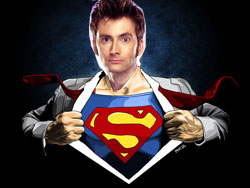 Doctor Who Superman Man of Steel TARDIS Same Character David Tennant