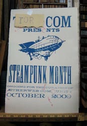 Tor.com letterpress steampunk poster