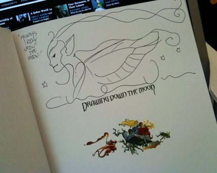 Drawing Down the Moon, signed by Charles Vess