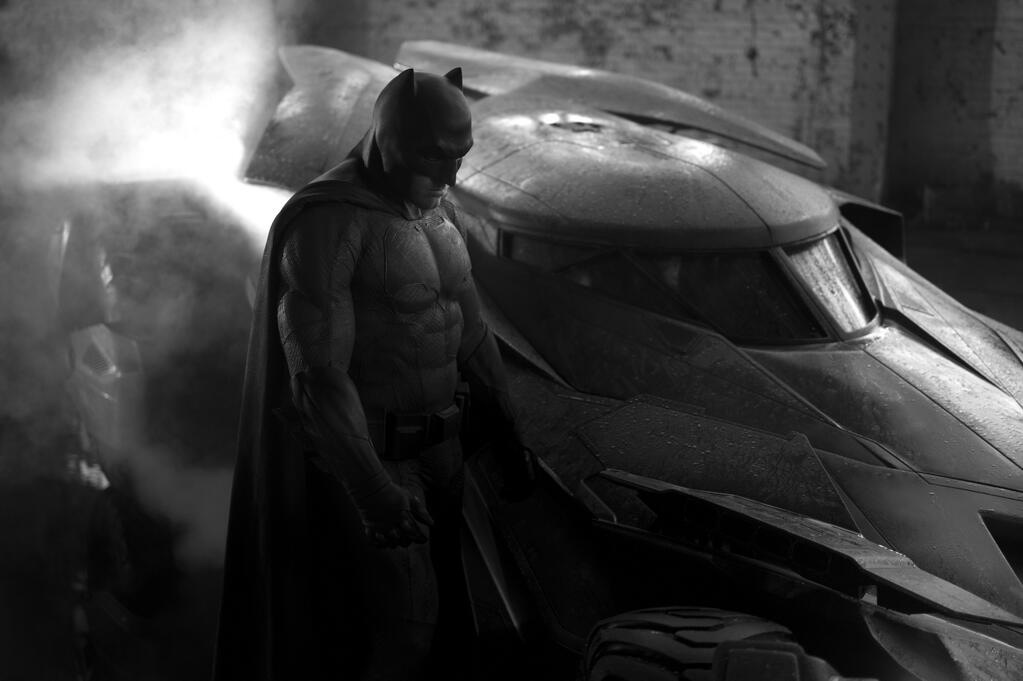 first look Superman Henry Cavill Batman v Superman: Dawn of Justice sad Batman Ben Affleck photo