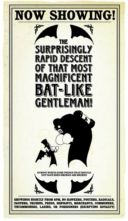 The Surprisingly Rapid Descent of That Most Magnificent Bat-Like Gentleman! by Geof Banyard