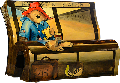 Paddington bear bench