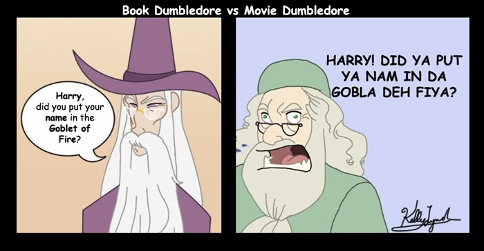 best Harry Potter memes calm Dumbledore Goblet of Fire book vs movie