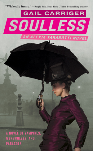 Cover of Gail Carriger's Soulless, the first book of the series