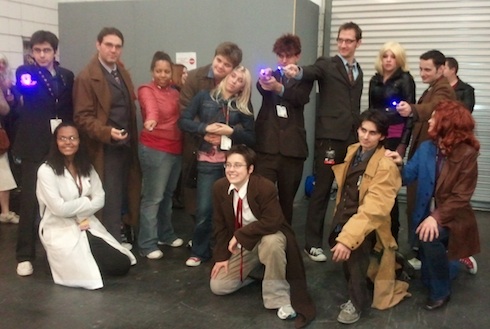 Ten and companions. And check out that inspired Doctor-Donna on the far right!