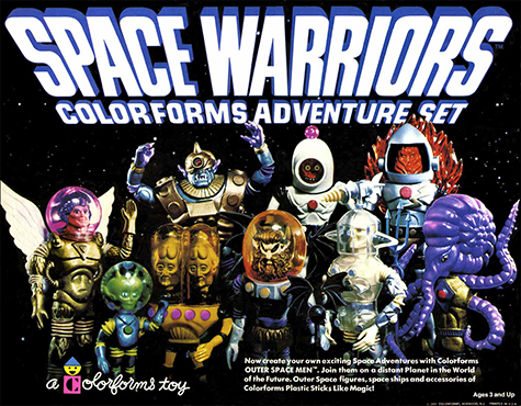 Outer Space Men Space Warriors Colorforms