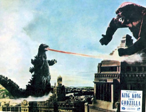 Godzilla fights King Kong