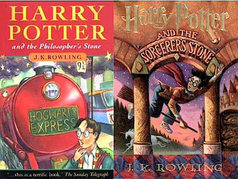 Harry Potter and the Philospher's Sorcerer's Stone, covers