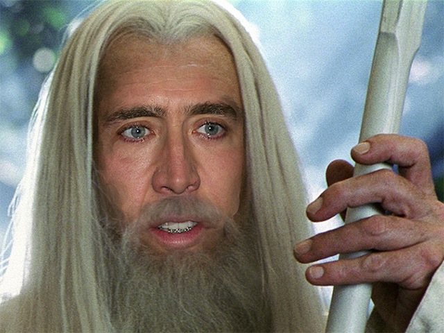 Nicolas Cage as everyone Gandalf