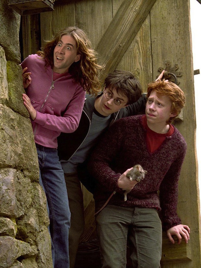 Nicolas Cage as everyone Hermione Hogwarts