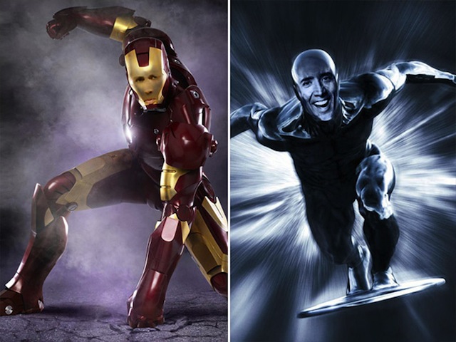 Nicolas Cage as everyone Iron Man Silver Surfer