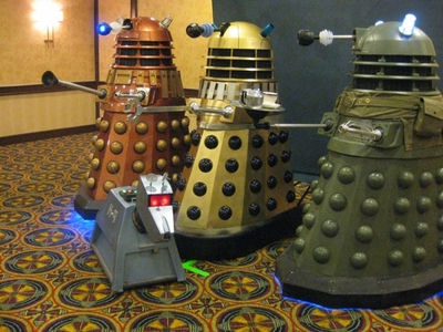 A gathering of Daleks and K-9 - Photo by Shellie Faught
