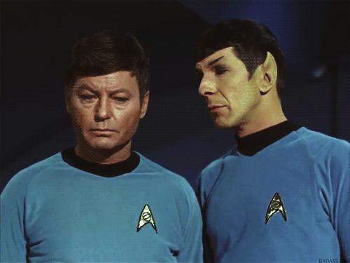 McCoy, Spock, eyeroll
