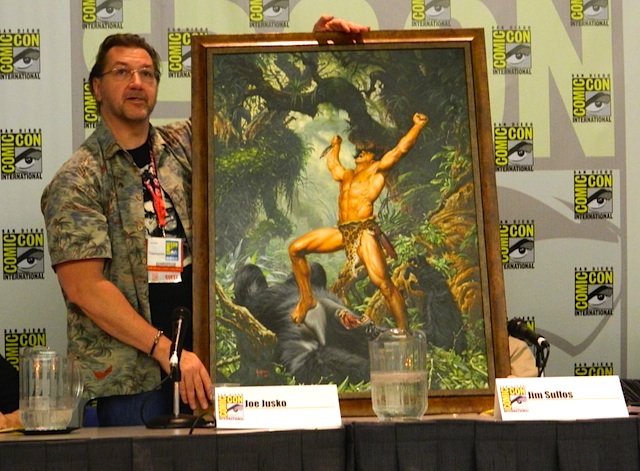 Joe Jusko and his newest Tarzan painting