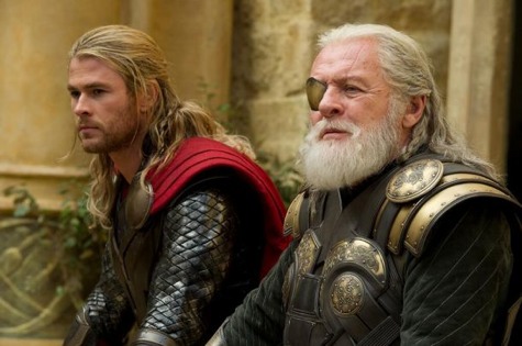 Thor the darkworld, thor and odin, chris hemsworth, anthony hopkins