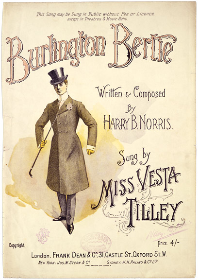 Miss Vesta Tilley as Burlington Bertie