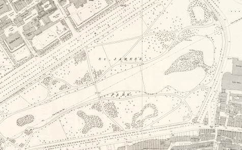St. James' Park, Victorian maps