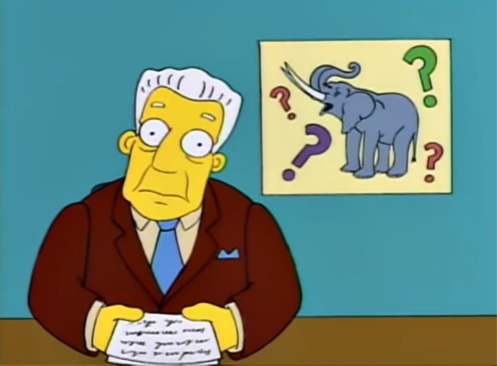 Kent Brockman Simpsons Where's My Elephant