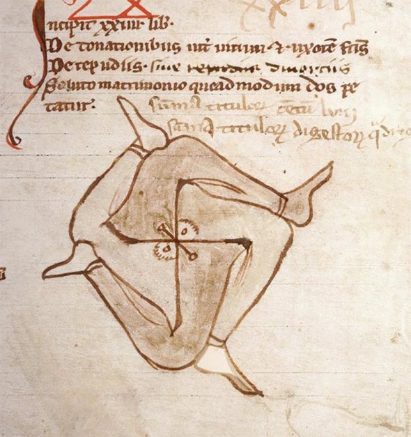 medieval illuminated text doodles