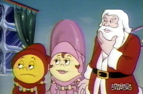 Pac-Man, Ms. Pac-Man, and Santa