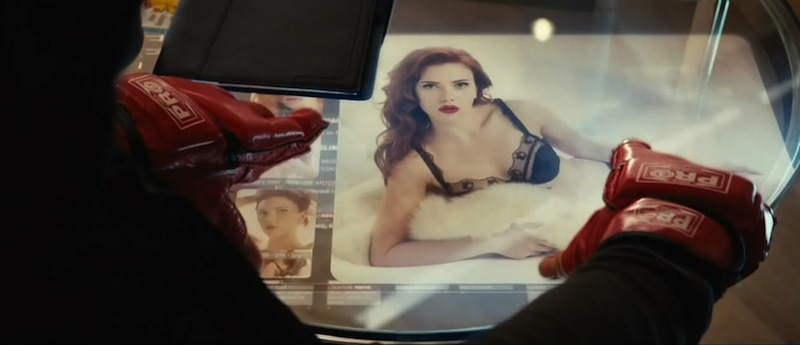 Natalie modeling in Iron Man 2