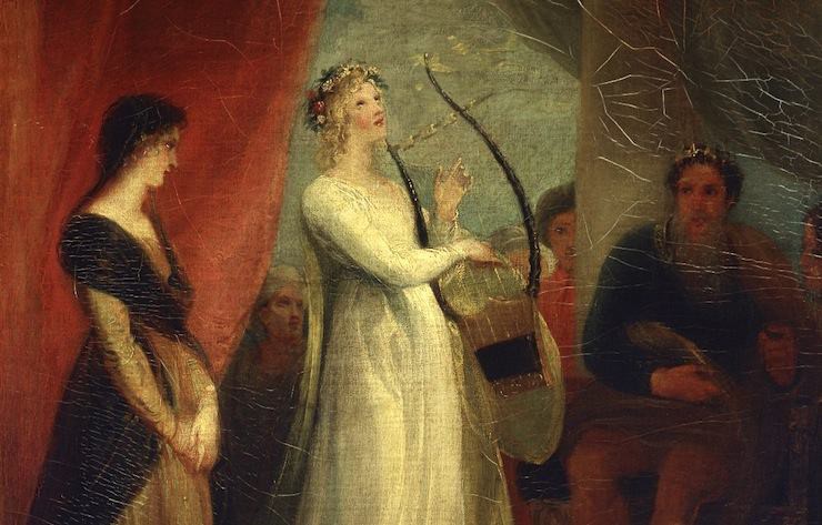 Detail from "Marina singing before Pericles" by John Stothard, 1825