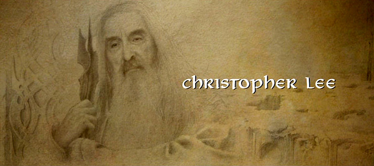 Christopher Lee in the end credits of The Return of the King