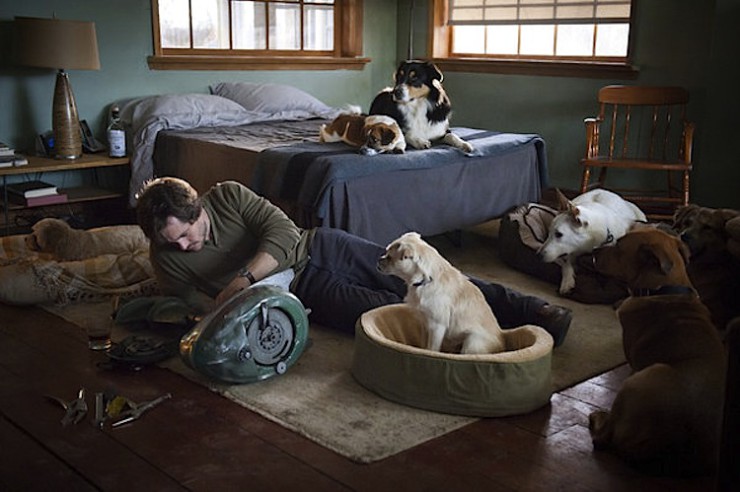 Will Graham with all of his dogs