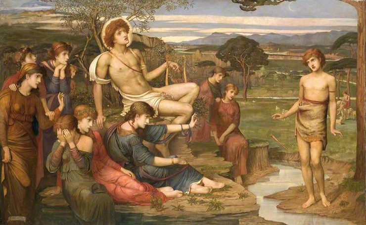 "Apollo and Marsyas" by John Melhuish Strudwick, 1879