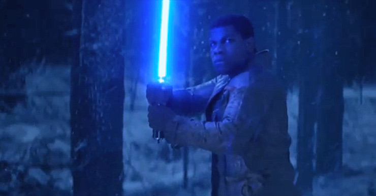 Star Wars: The Force Awakens teaser trailer Finn lightsaber