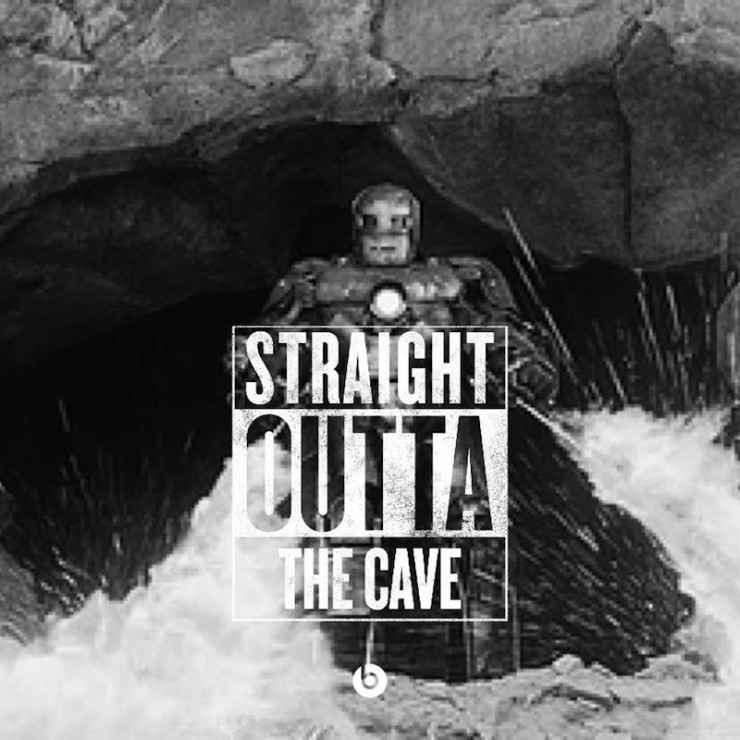 #StraightOutta geeky memes Iron Man the cave