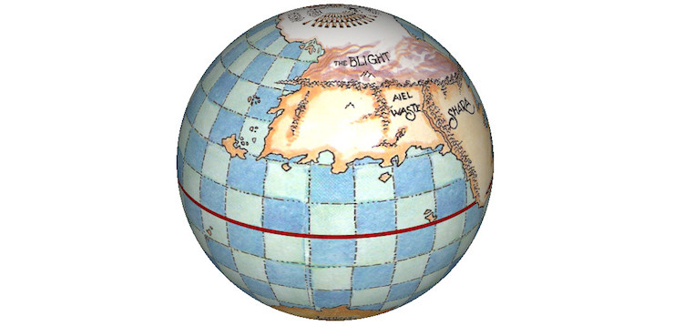 Wheel of Time world map globe