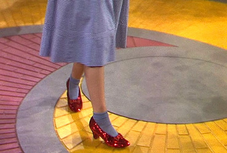 The Ruby Slippers in The Wizard of Oz
