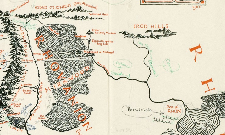 Tolkien Middle-earth annotated map