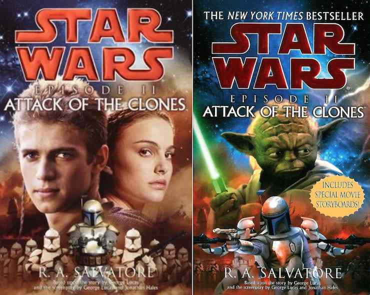 Star Wars Episode II Attack of the Clones book covers, R.A. Salvatore