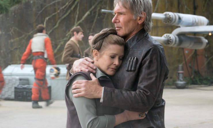 Han Leia The Force Awakens happily ever after not guaranteed love Star Wars universe