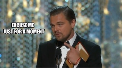 Leonardo DiCaprio Oscar win The Revenant Inception meme Internet joke